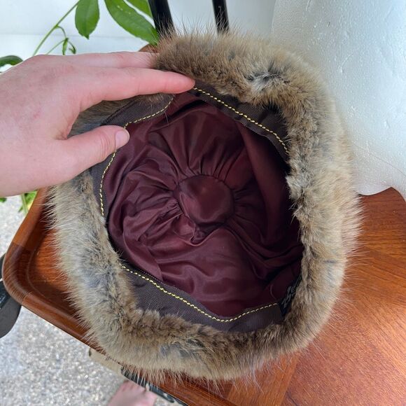 VTG Boutique Kate\'s Real Fur Pillbox Hat Jackie O Mod Winter Glam main image 7